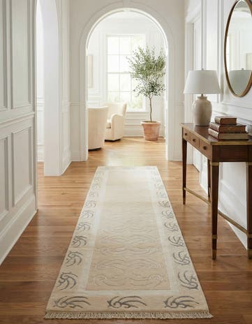 2' 8 x 9' 9 Hand Knotted Darya Wool Runner Rug