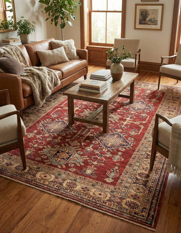 Detail image of 5' 6 x 7' 7  Hand Knotted Kazak Oriental Rug