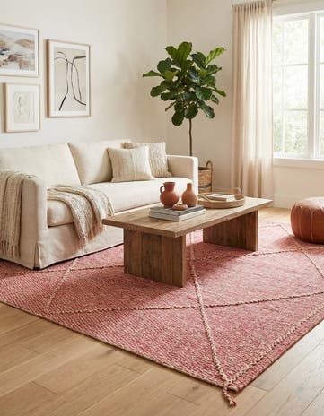 6' x 8' 5 Hand Knotted Moroccan Wool Rug