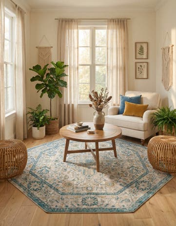 Light Gray Lola Octagon Rug