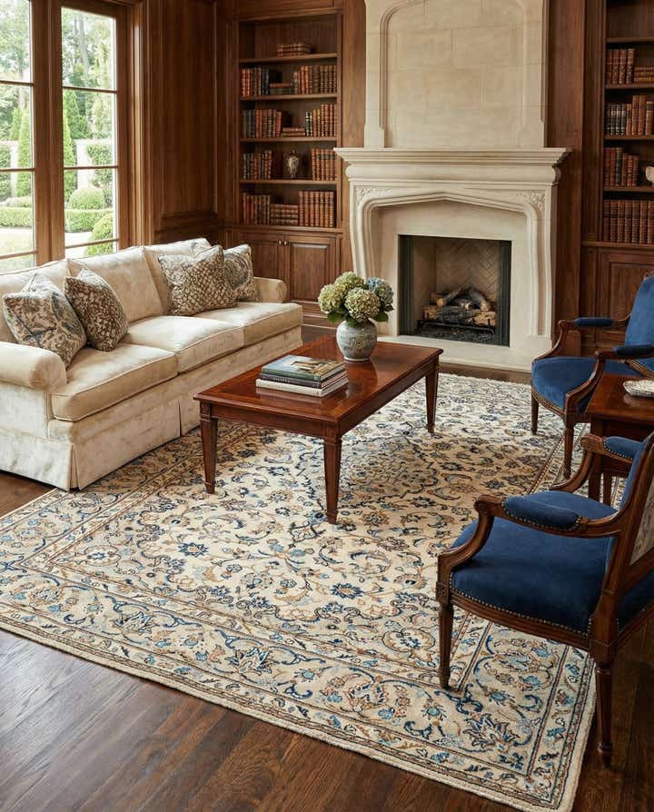 6' 5 x 9' 9 Kashan Wool Rug