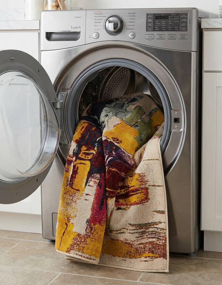 Detail image of  5' x 8'  Washable Hyacinth Rug