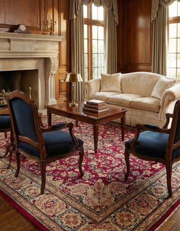 9' 10 x 13' Hand Knotted Farahan Persian Wool Rug