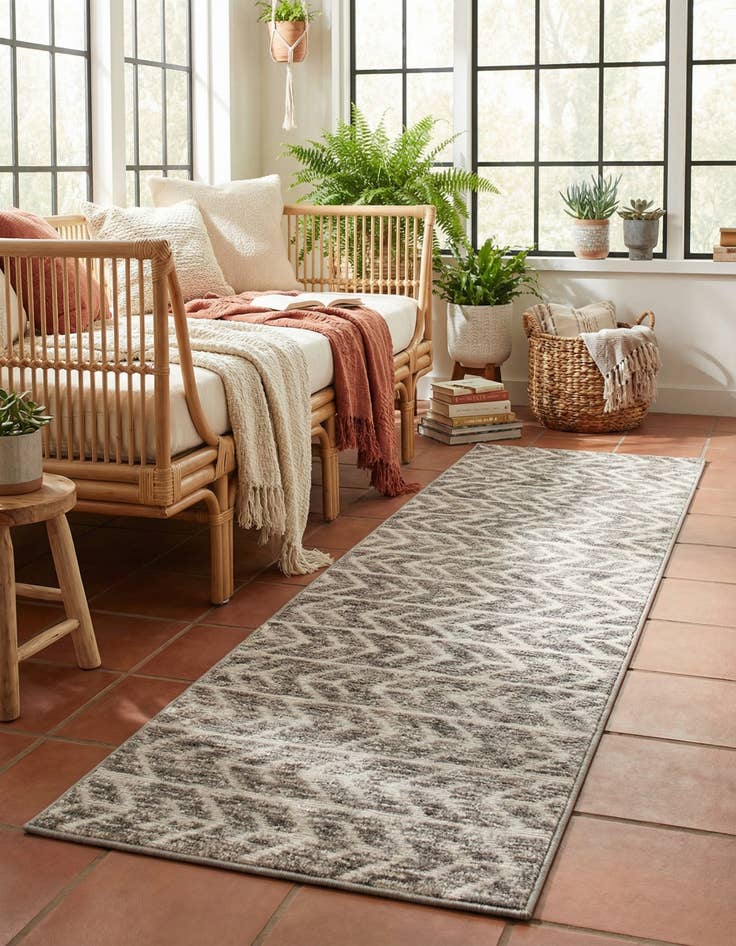 Detail image of  2' x 8'  Washable Sabrina Soto Aston Indoor / Outdoor Runner Rug