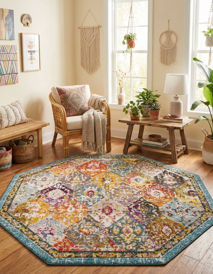 Detail image of 6' x 6' Carrington Octagon Rug