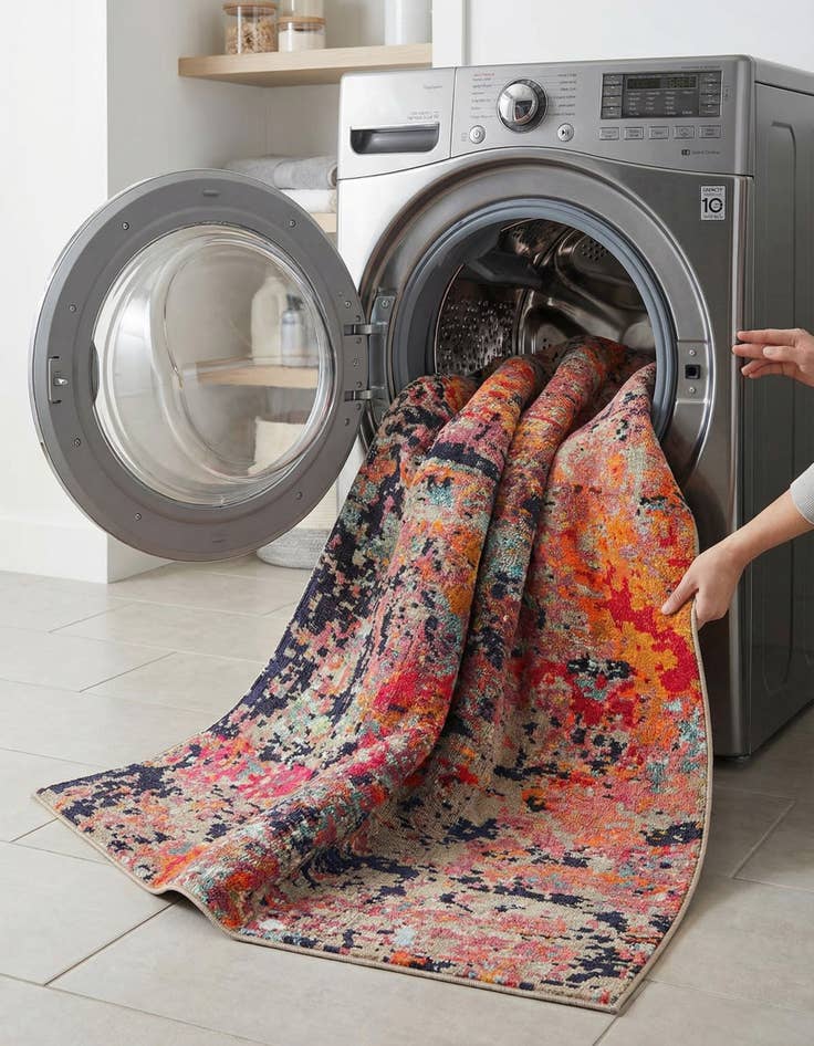 Detail image of 6' x 9'  Washable Vivid Rug