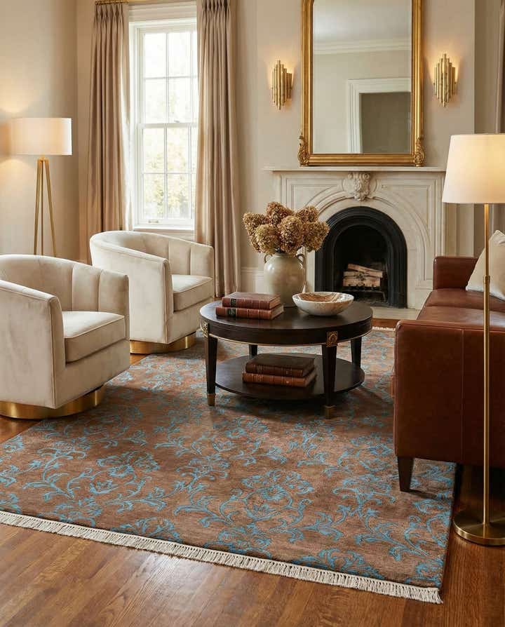 5' 7 x 7' 10 Hand Knotted Darya Wool Rug