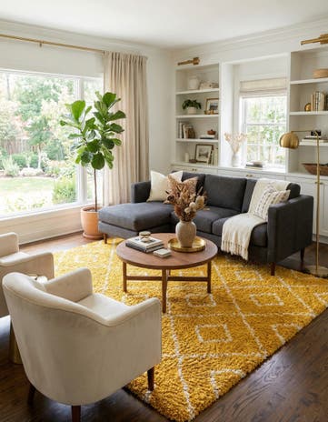 10' x 10' Lattice Shag Square Rug