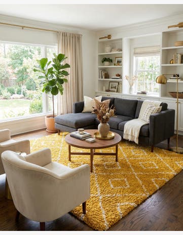 10' x 10' Trellis Shag Square Rug