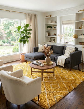 10' x 10' Lattice Shag Square Rug