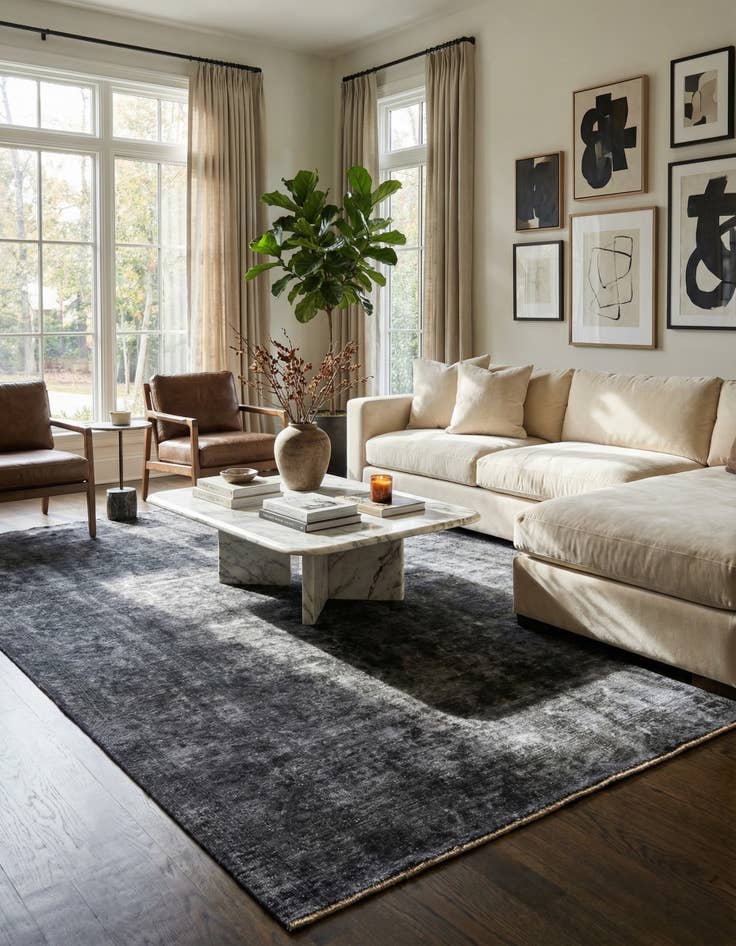 Detail image of 8' 1 x 12'  Hand Knotted Ultra Vintage Persian Wool Rug