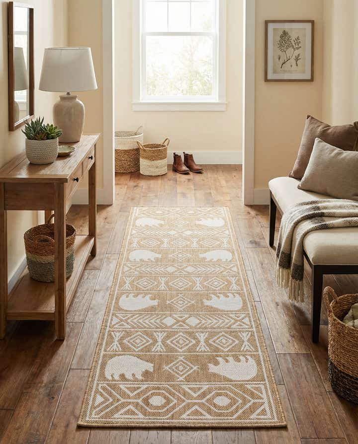 2' x 6' Easy-Clean Southwestern Indoor / Outdoor Runner Rug