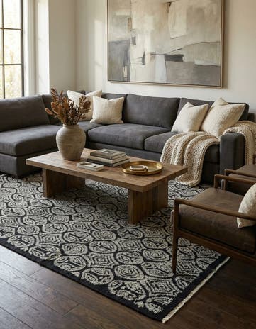8' 5 x 9' 6 Hand Knotted Darya Wool Rug