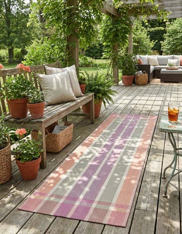 2' x 8' Easy-Clean Ribbon Indoor / Outdoor Runner Rug