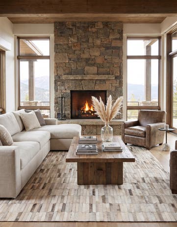 5' 4 x 7' 3 Cowhide Rug
