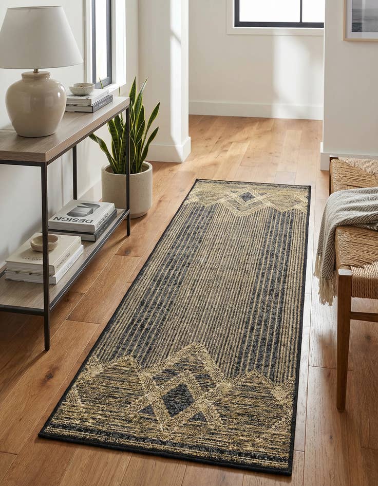 Detail image of 2' x 6'  Washable Modern Indoor / Outdoor Runner Rug