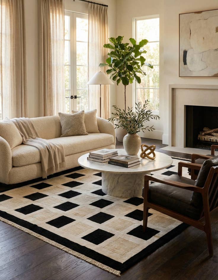 Detail image of 8' 4 x 11'  Hand Knotted Darya Wool Rug