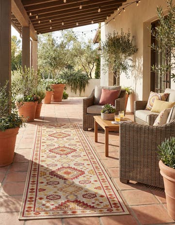 2' 7 x 12' Easy-Clean Baja Indoor / Outdoor Runner Rug