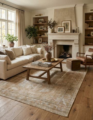 6' 4 x 9' 7 Hand Knotted Ultra Vintage Persian Wool Rug