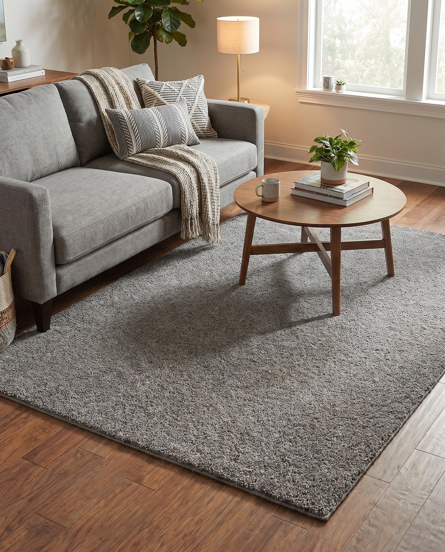 6' x 9' Solid Frieze Rug