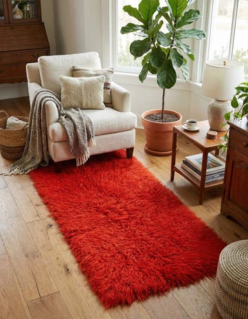 3' 3 x 7' Hand Knotted Moroccan Wool Runner Rug