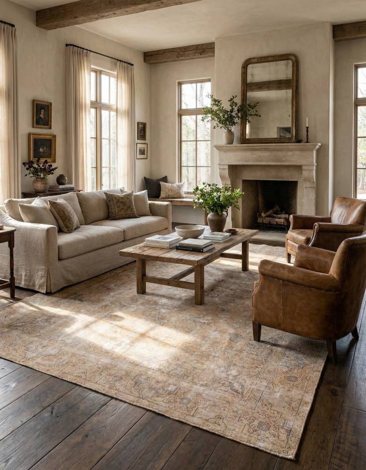 Detail image of  9' 6 x 12' 10  Hand Knotted Ultra Vintage Persian Wool Rug