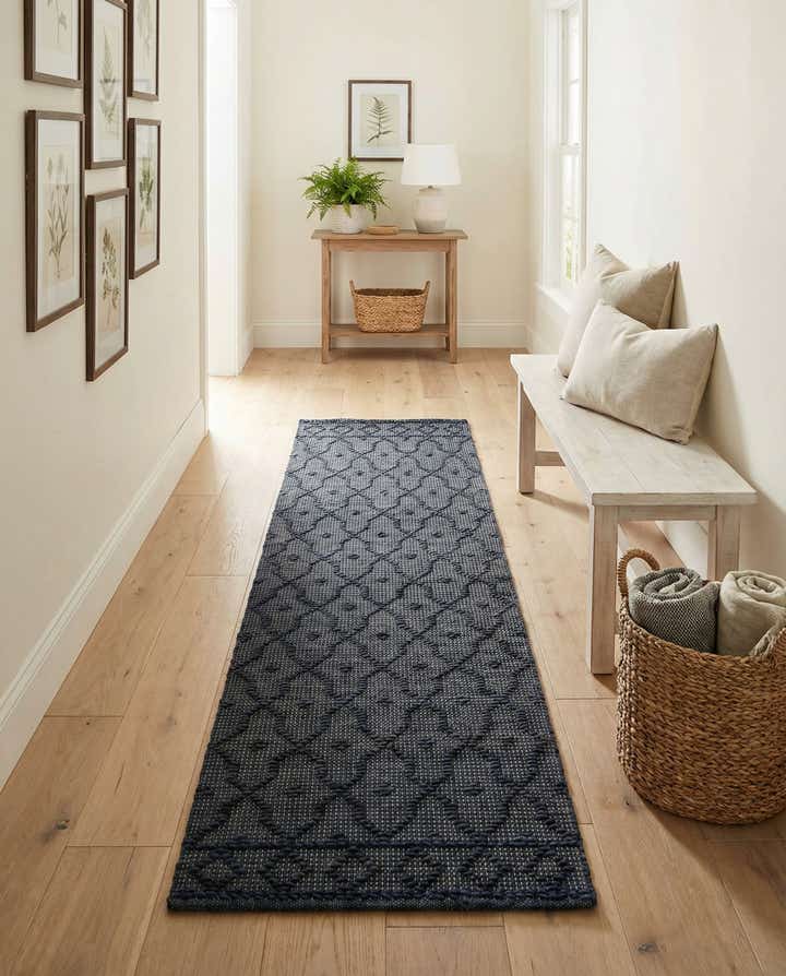 60cm x 245cm Handgewebt Larsa Jute Läufer Teppich