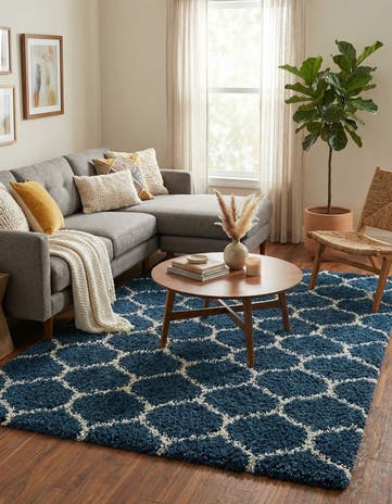 9' x 12' Lattice Shag Rug