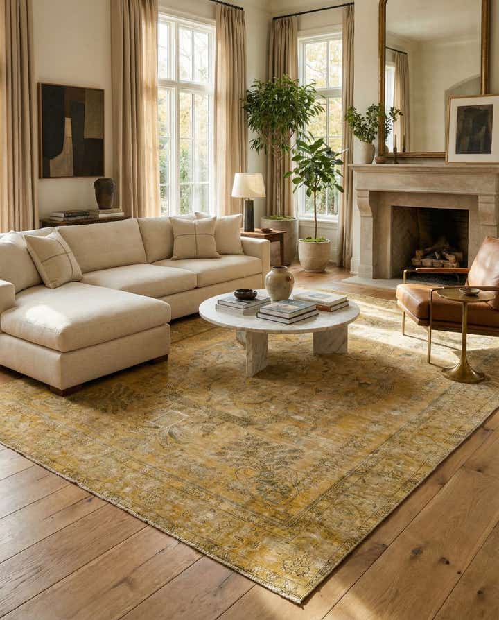 9' 2 x 12' 5 Hand Knotted Ultra Vintage Persian Wool Rug