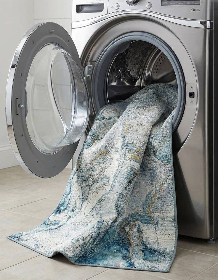 Detail image of  4' x 6'  Washable Modern Indoor / Outdoor Rug