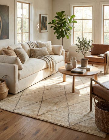 5' 8 x 8' 3 Hand Knotted Moroccan Wool Rug