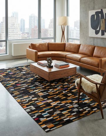 5' 1 x 7' 11 Cowhide - Patchwork Rug