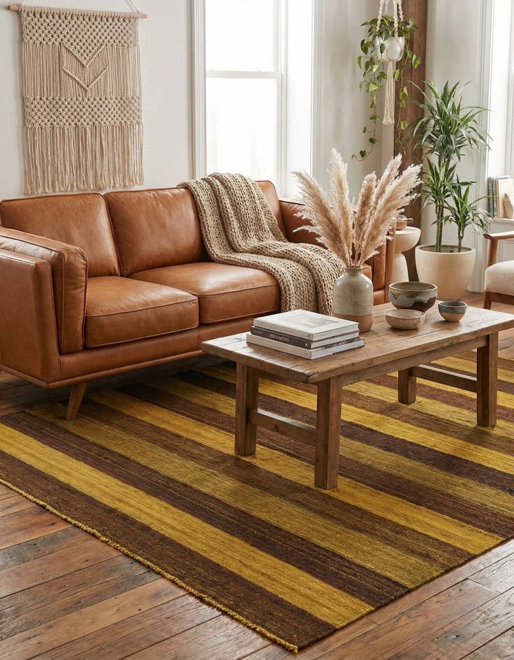 Detail image of 5' 2 x 6' 10  Hand Woven Kilim Afghan Wool Rug