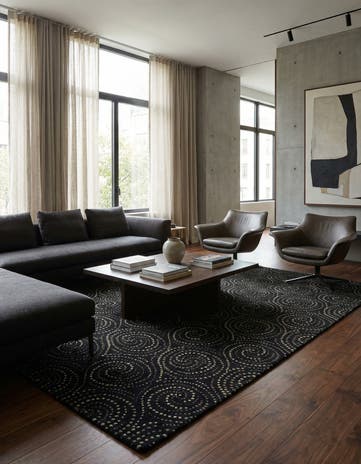 7' 11 x 9' 11 Modern Manshu Wool Rug