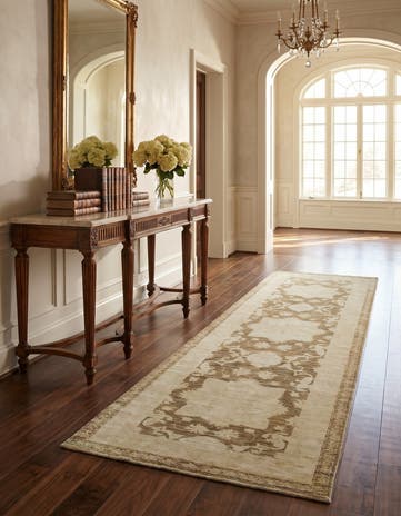 2' 7 x 8' 5 Hand Knotted Peshawar Ziegler Runner Rug