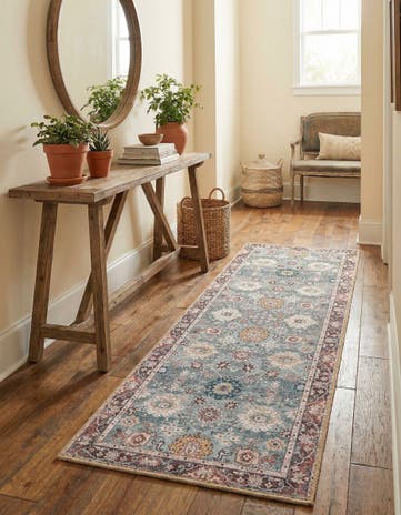 2' x 6' 1 Washable Timeless Runner Rug