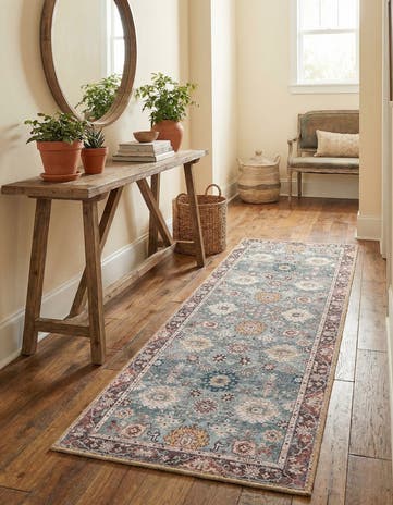 2' x 6' 1 Washable Timeless Runner Rug
