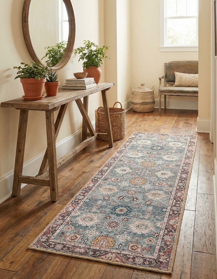 2' x 6' 1 Washable Timeless Runner Rug