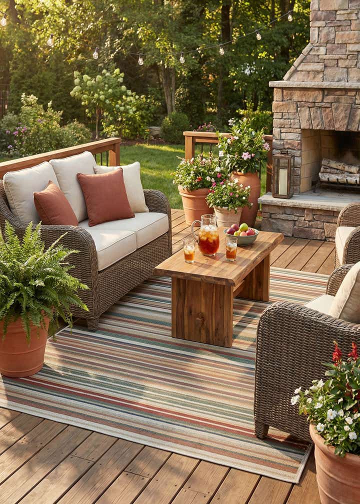 7' 10 x 10' Easy-Clean Baja Indoor / Outdoor Rug