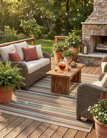 7' 10 x 10' Easy-Clean Baja Indoor / Outdoor Rug