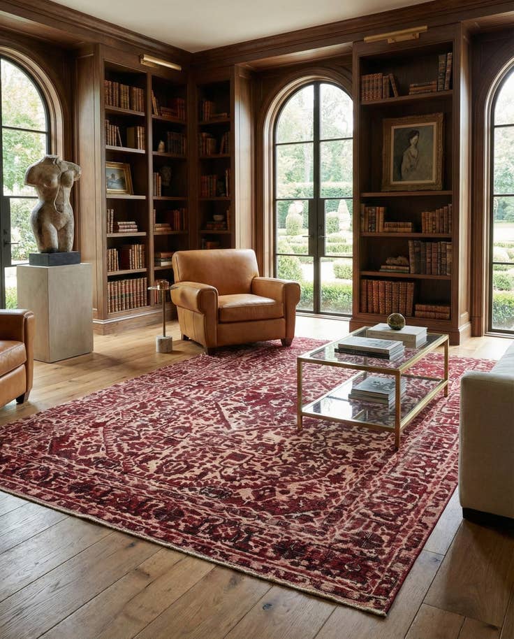 Detail image of 6' 4 x 9' 8 Vintage Royal Wool Rug