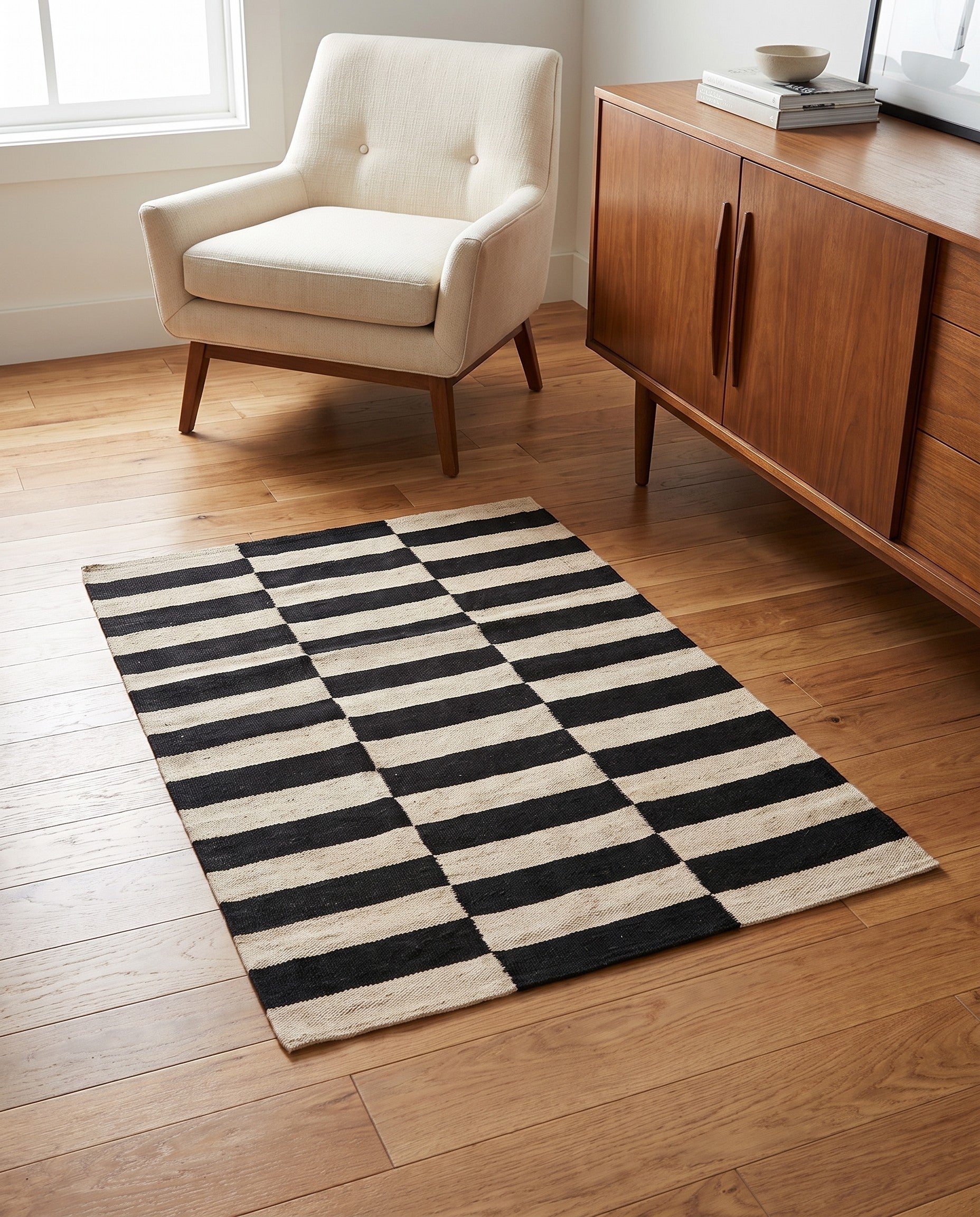 2' 7 x 3' 10 Hand Woven Kilim Modern Wool Rug