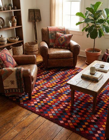 5' x 6' 4 Hand Knotted Balouch Wool Rug