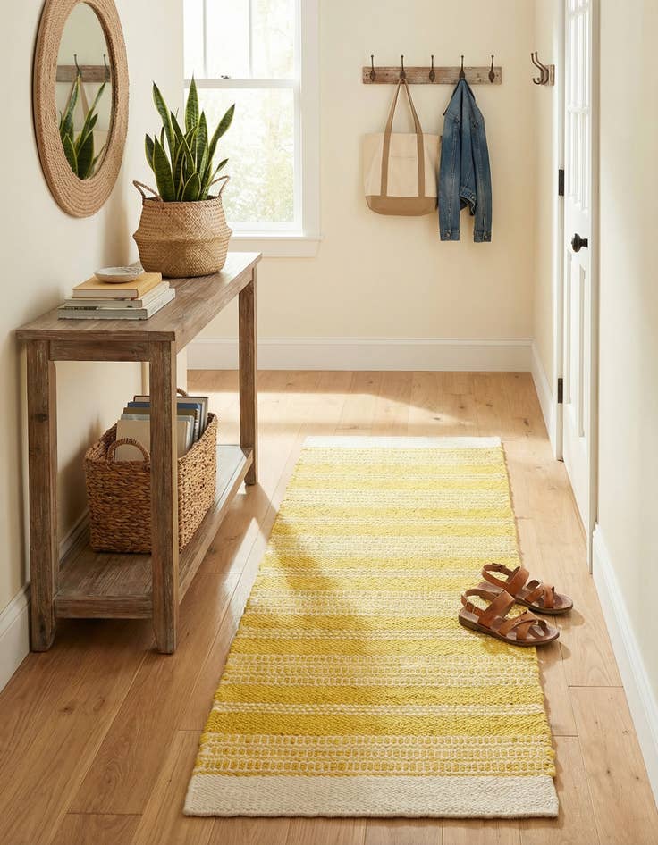 Detail image of  2' x 6' 1  Hand Woven Lariat Runner Rug