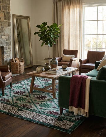 4' 10 x 6' 11 Hand Knotted Darya Wool Rug