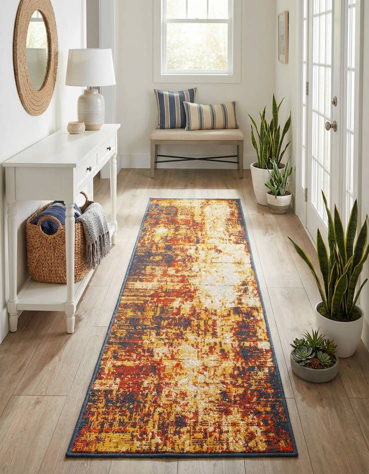 Detail image of 2' x 6'  Washable Coastal Indoor / Outdoor Runner Rug