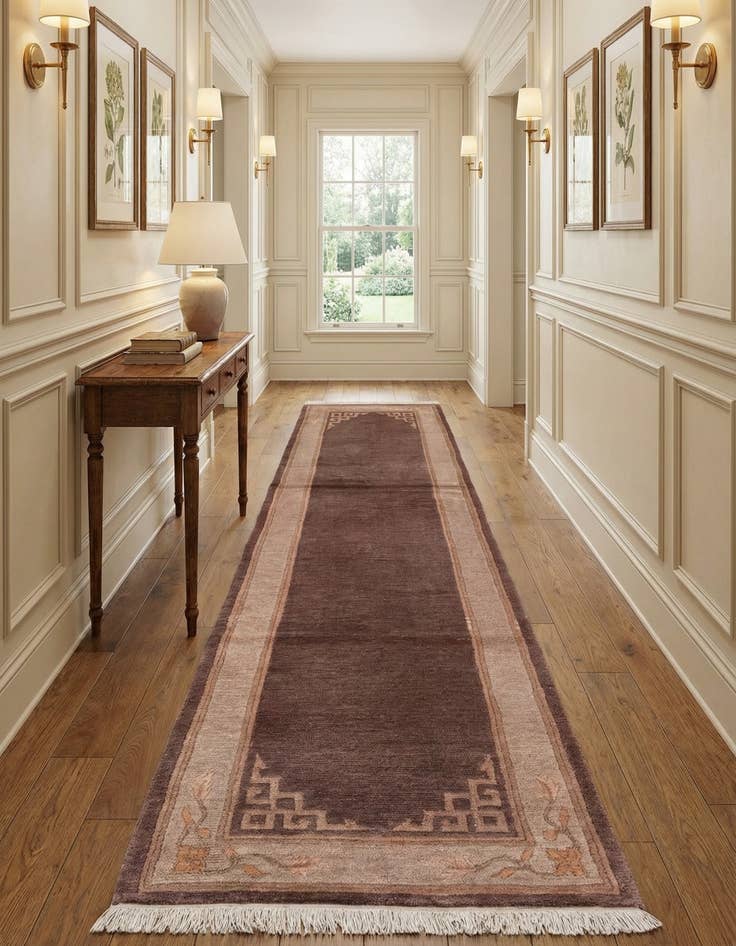 Detail image of 2' 10 x 11' 3 Hand Knotted Tibet Wool Runner Rug