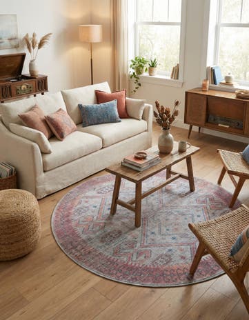 7' 10 x 7' 10 Washable Sisu Round Rug