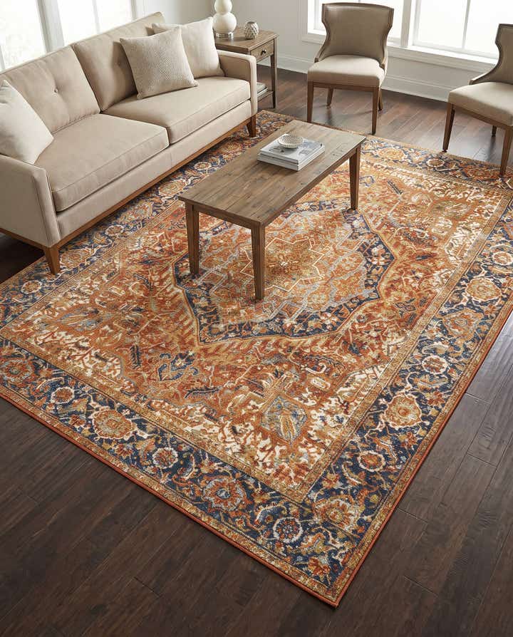 7' 10 x 10' Easy-Clean Traditional Indoor / Outdoor Rug