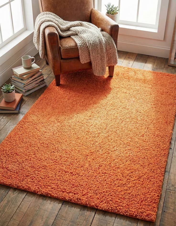 Detail image of  3' x 5' 3 Solid Shag Rug